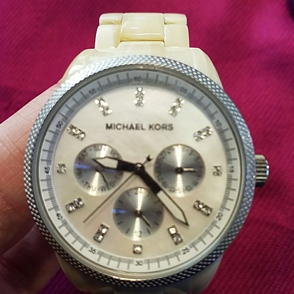 Michael Kors silver base ladies watch
